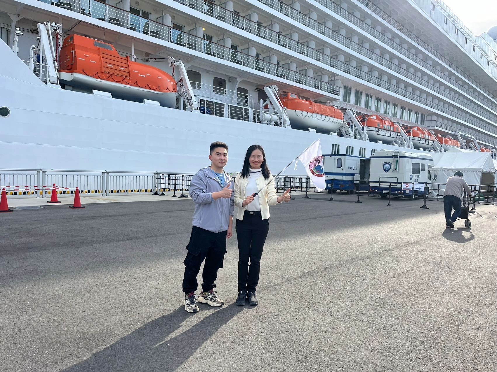 Cruise travelers exploring Japan on a private shore excursion